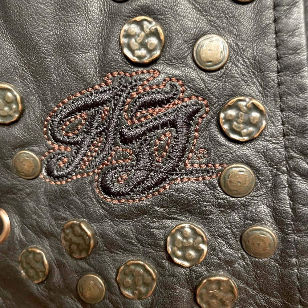 Harley Davidson lambskin Vest with embellishments - Picture 6 of 11